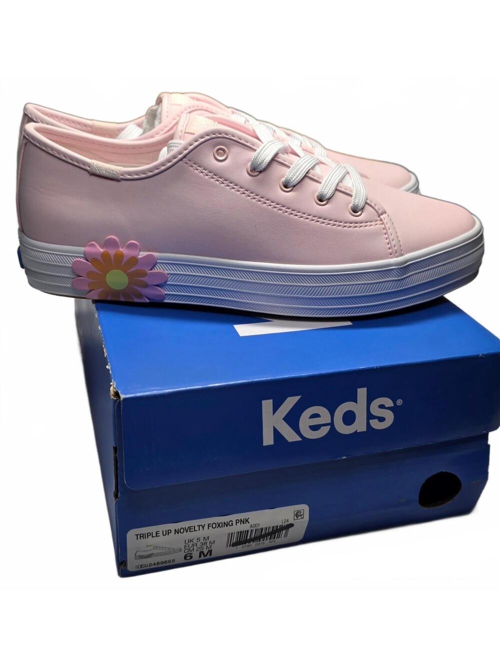 Keds Triple Up Novelty Foxing Pink Sneakers Size 6 M